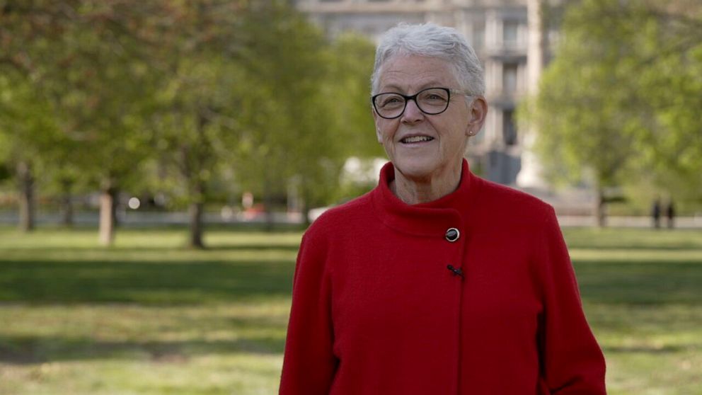 PHOTO: National Climate Advisor Gina McCarthy speaks about President Biden's climate priorities in Washington, DC on April 15, 2021.