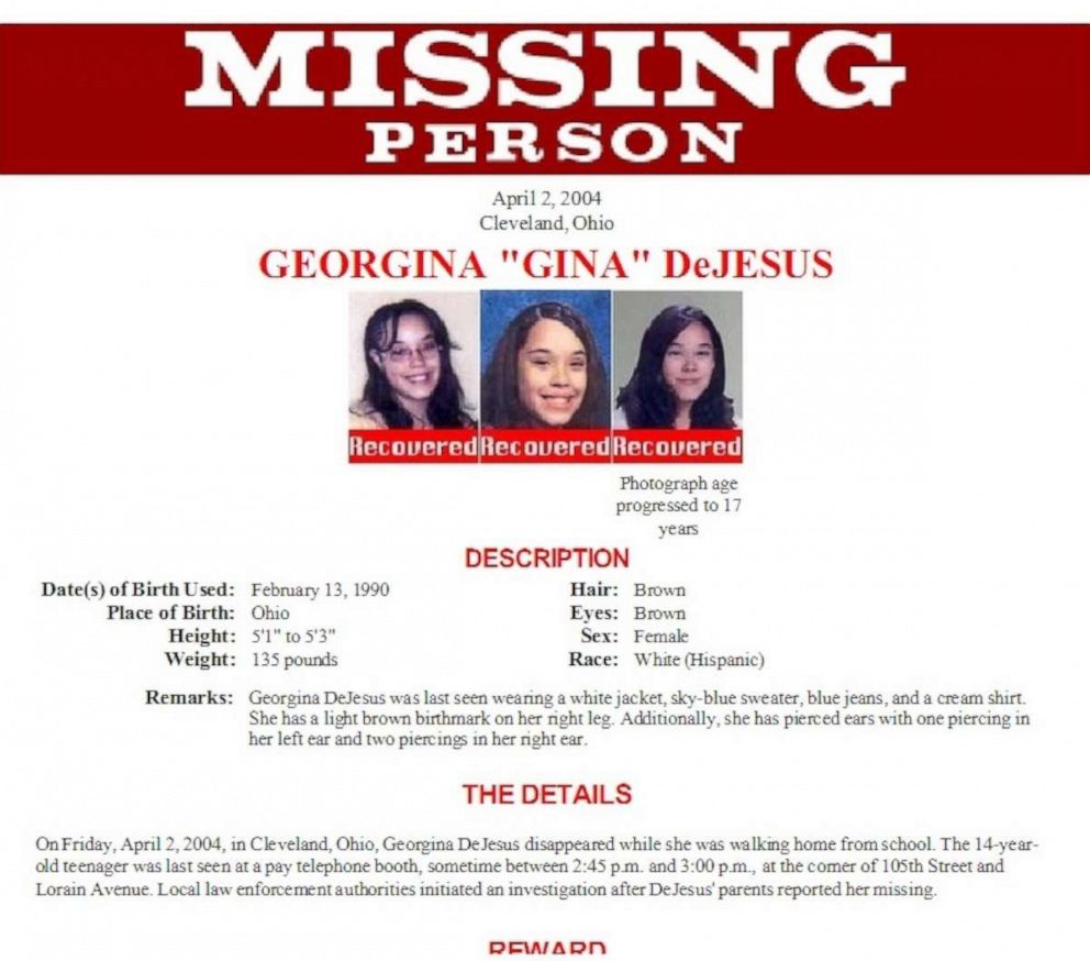 PHOTO: A year after Berry's abduction, Castro abducted 14-year-old Gina DeJesus as she returned home from middle school.