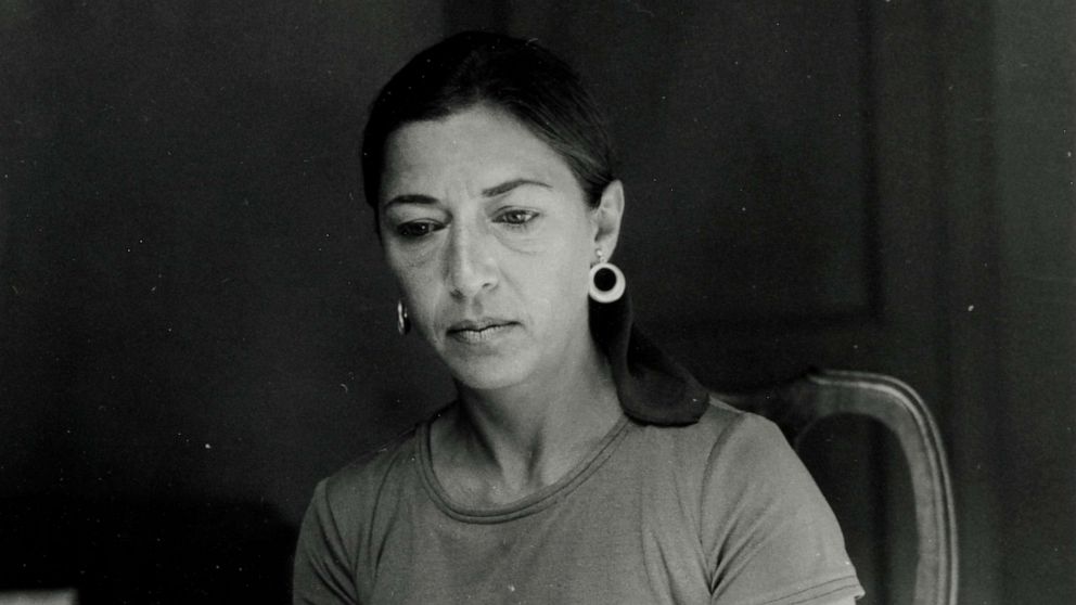 PHOTO: Ruth Bader Ginsburg types while on a Rockefeller Foundation fellowship in Italy in 1977.