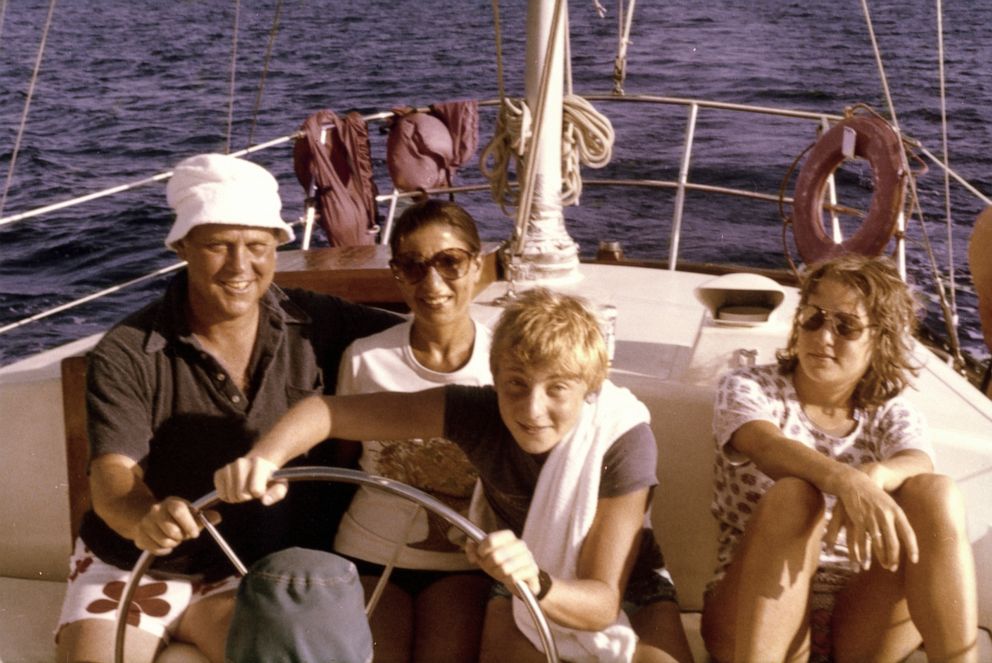 PHOTO: Ruth Bader Ginsburg, her husband Martin Ginsburg, and their children Jane and James off the coast of St. Thomas in 1979.