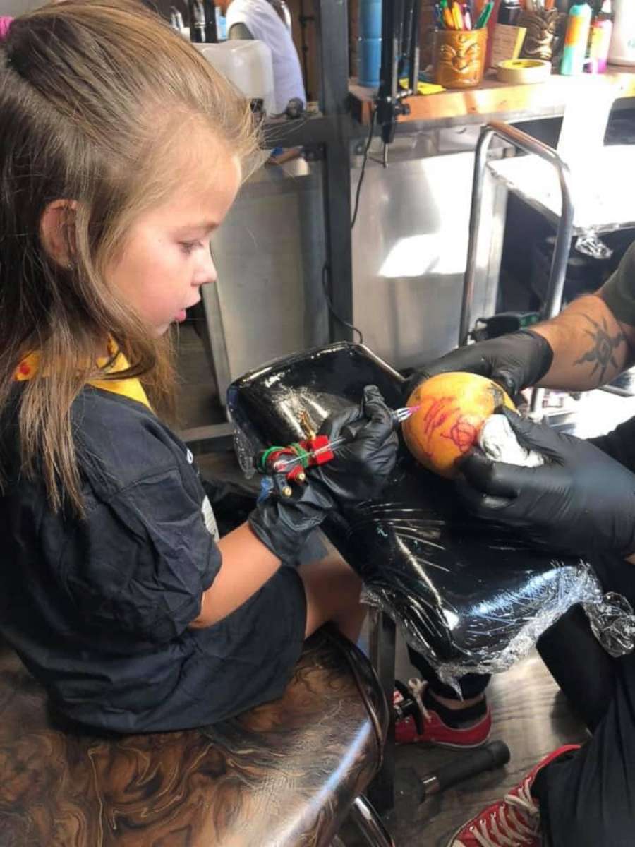PHOTO: The Cleveland chapter of A Special Wish shared a batch of heartwarming images this week of Maja, a 5-year-old girl with leukemia, as she fulfilled her lifelong dream of becoming a tattoo artist.