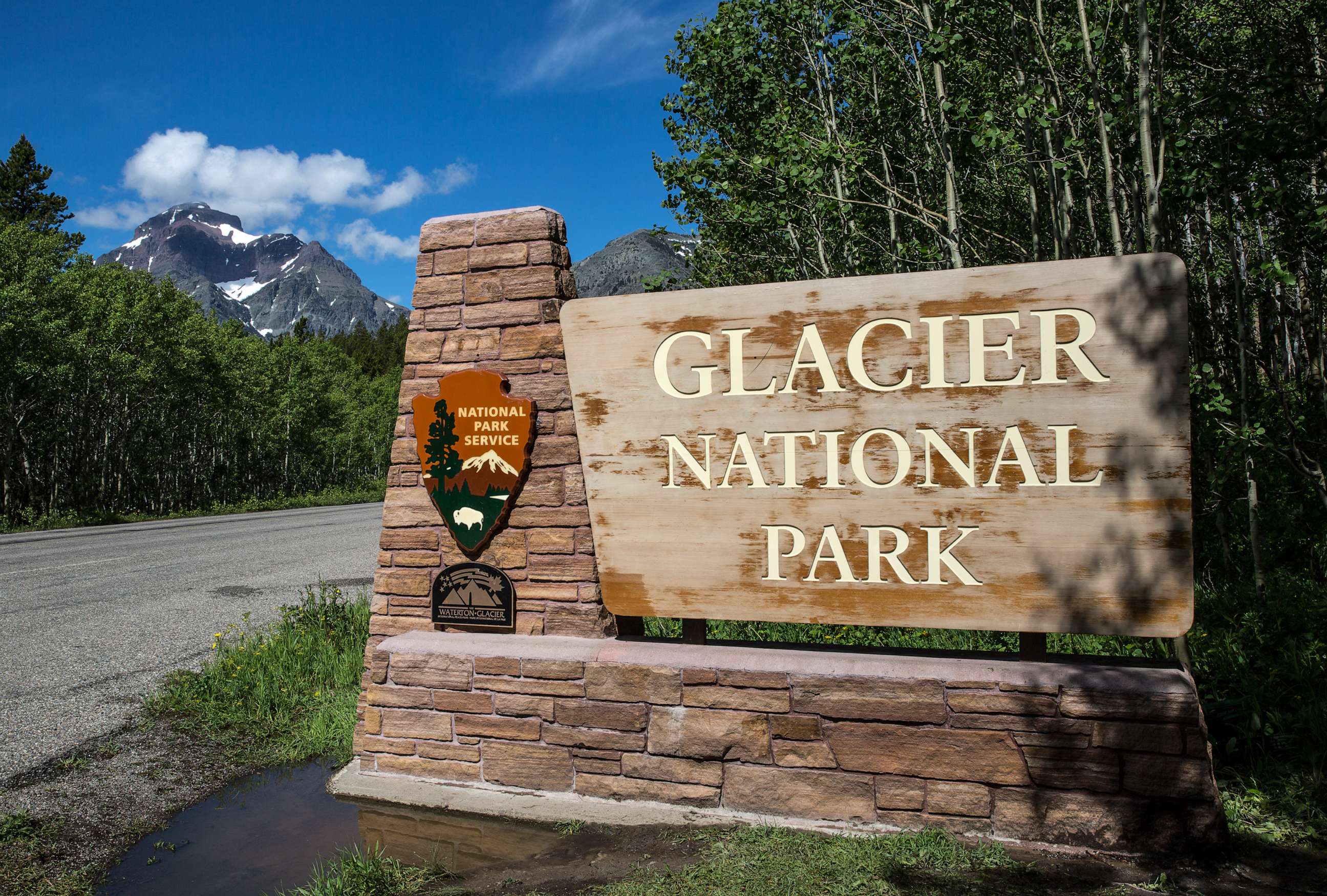 PHOTO: The entrance to Glacier National Park, June 20, 2018, near East Glacier, Montana.