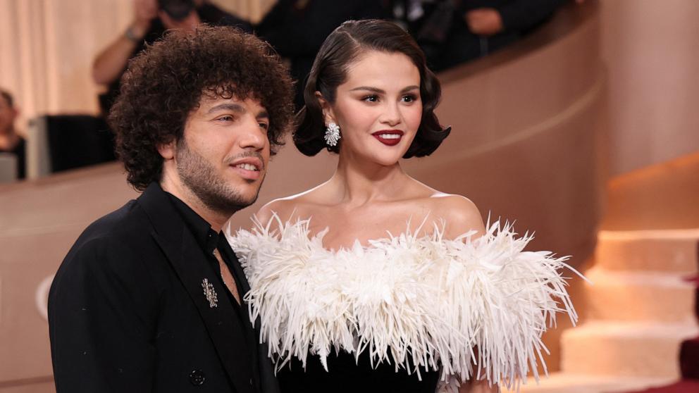 PHOTO: Benny Blanco and Selena Gomez attend the 83rd Annual Golden Globes in Beverly Hills, Calif., January 11, 2026.