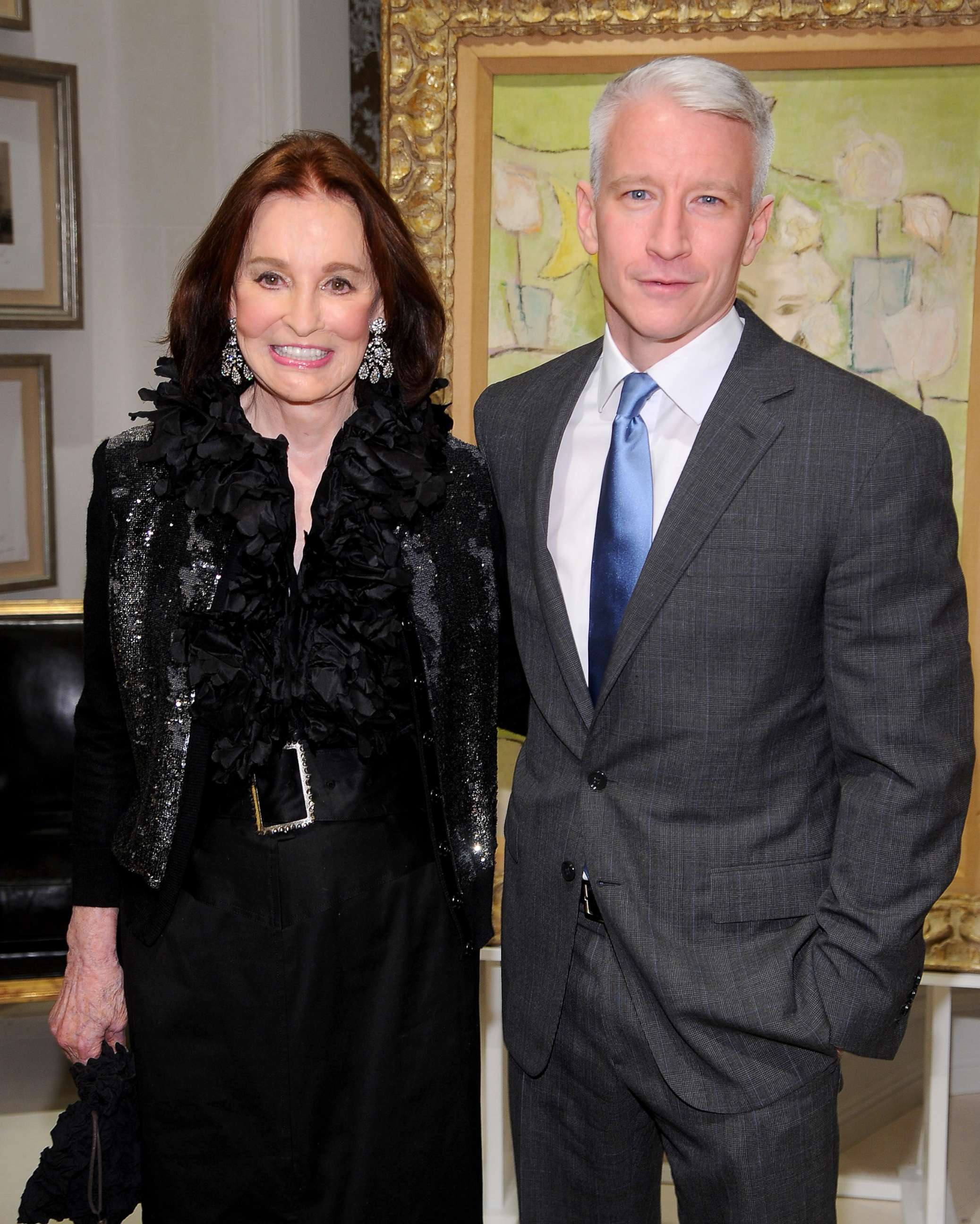 PHOTO: Gloria Vanderbilt and Anderson Cooper attend the launch party for "The World Of Gloria Vanderbilt" at the Ralph Lauren Women's Boutique, Nov. 4, 2010, in New York.