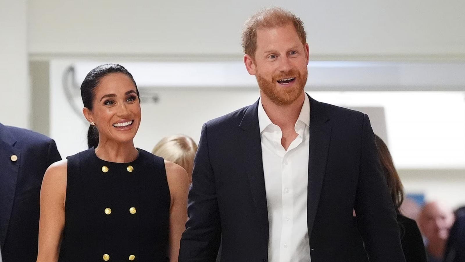 PHOTO: Meghan, Duchess of Sussex and Prince Harry, Duke of Sussex visit the Royal Children's Hospital on April 14, 2026 in Melbourne, Australia.