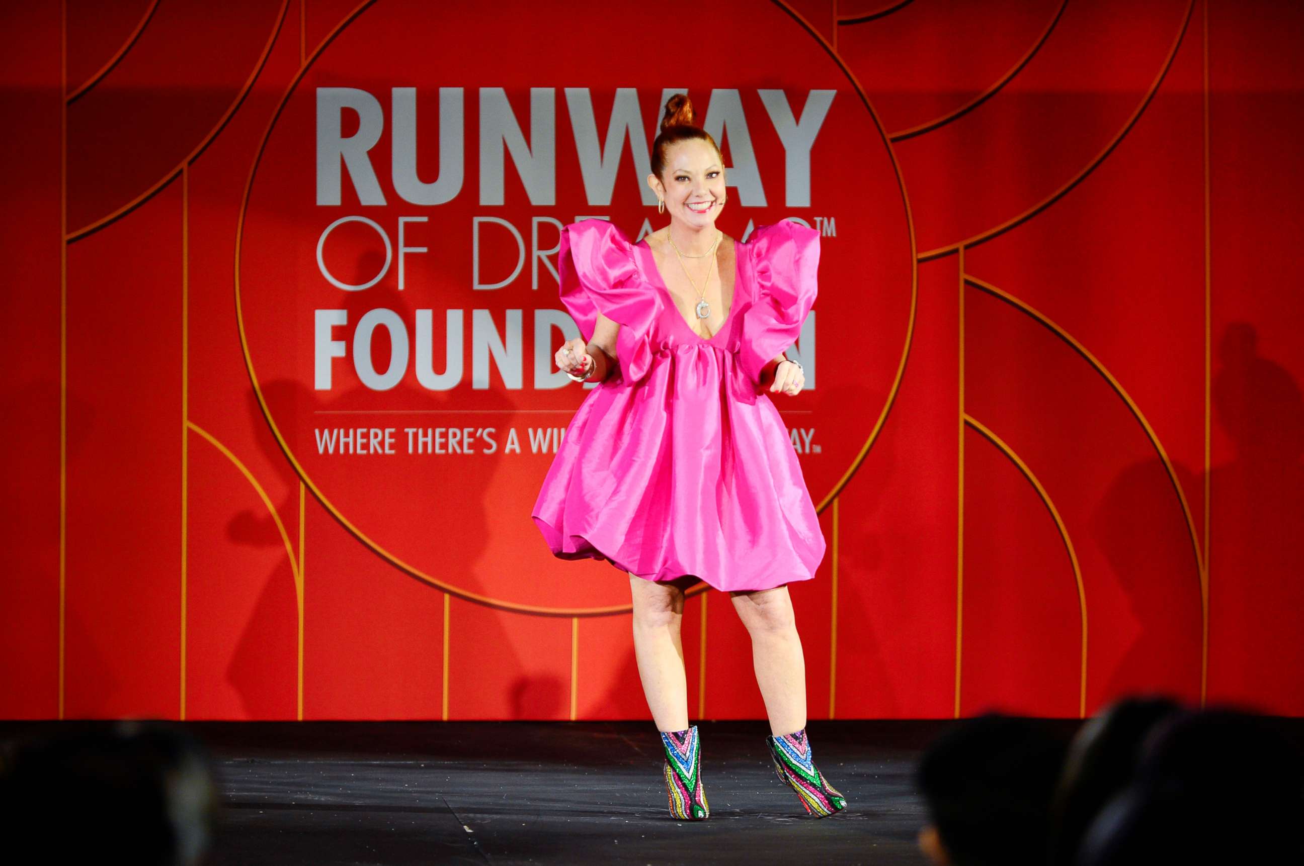 PHOTO: Runway of Dreams Founder and CEO Mindy Scheier speaks onstage during A Fashion Revolution by Runway of Dreams at The Majestic Downtown in Los Angeles, March 08, 2022.