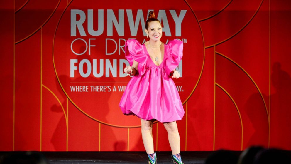 PHOTO: Runway of Dreams Founder and CEO Mindy Scheier speaks onstage during A Fashion Revolution by Runway of Dreams at The Majestic Downtown in Los Angeles, March 08, 2022.