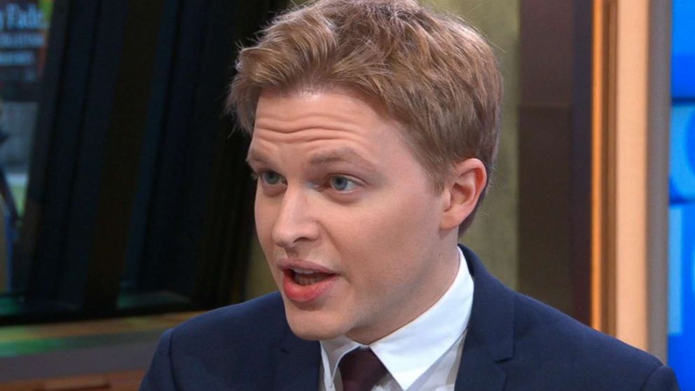 PHOTO: Ronan Farrow speaks to George Stephanopoulos on "Good Morning America," Feb. 16, 2018.