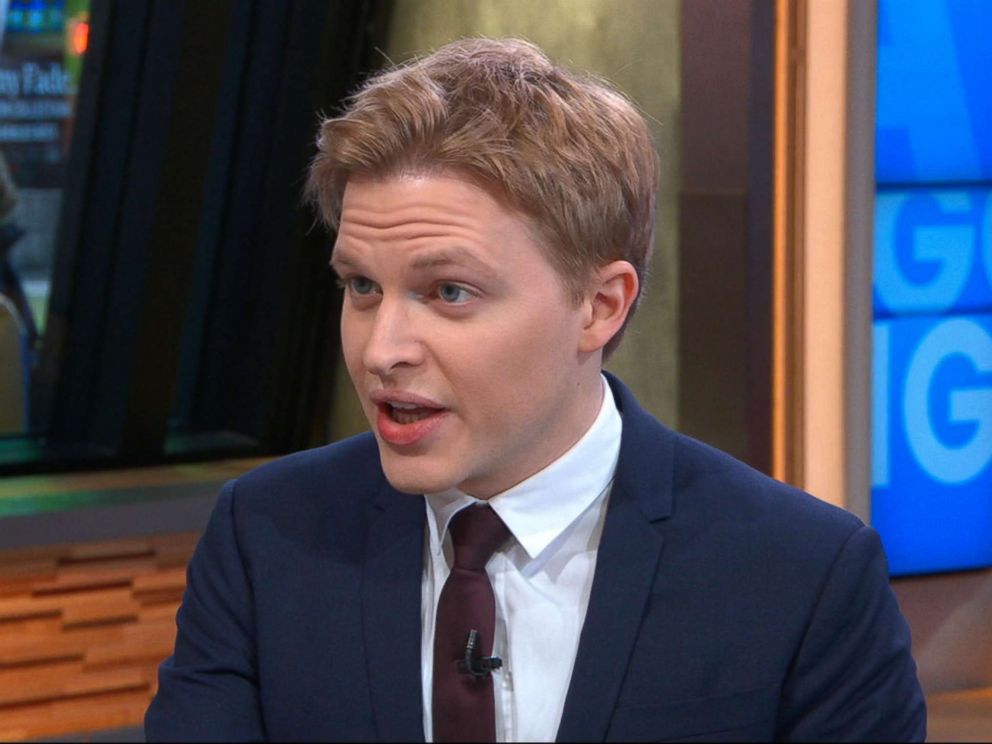 PHOTO: Ronan Farrow speaks to George Stephanopoulos on Good Morning America, Feb. 16, 2018.