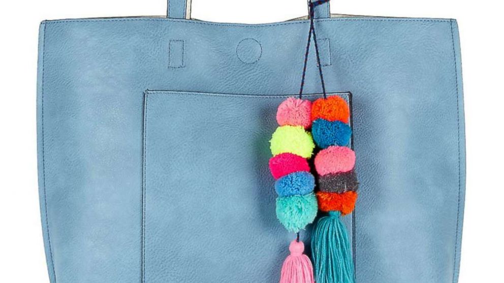 This Design Lab Reversible Multicolored Tote in a chambray color is selling for $49.95.
