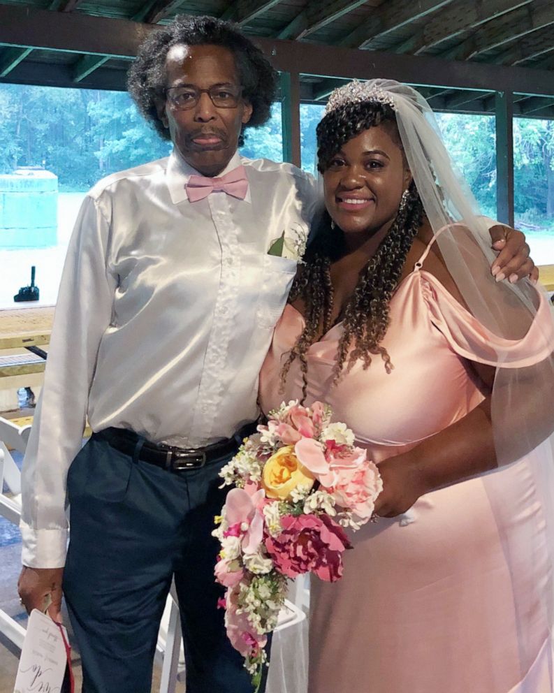 PHOTO: Gordon Ballard poses for a photo with his daughter, Sharena Ballard-Hart, at her wedding on Aug. 31, 2020.