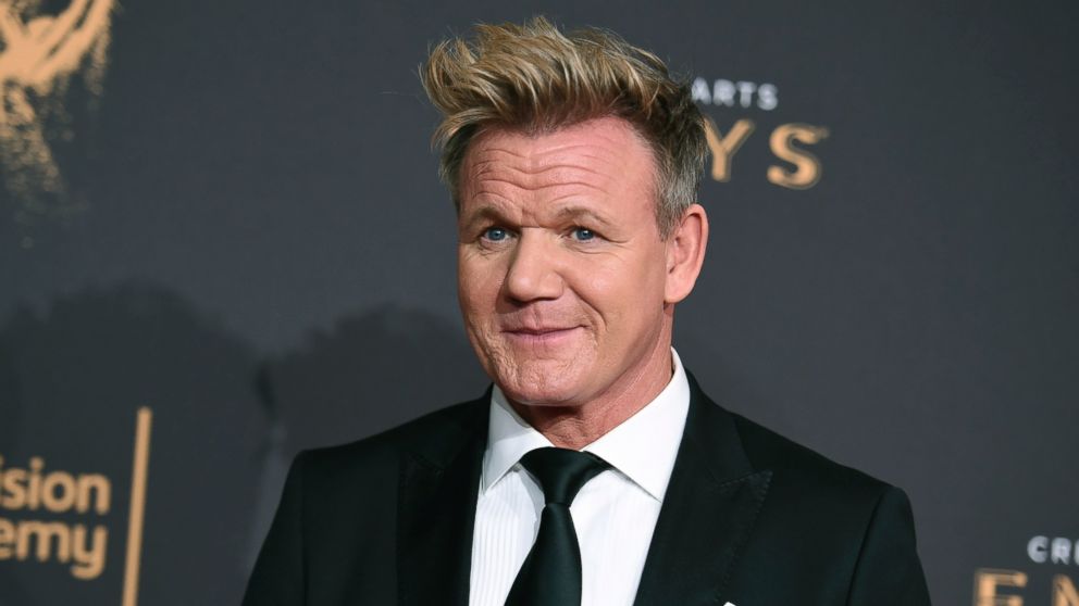 In this Sept. 9, 2017, file photo, celebrity chef Gordon Ramsay arrives at night one of the Creative Arts Emmy Awards at the Microsoft Theater in Los Angeles.