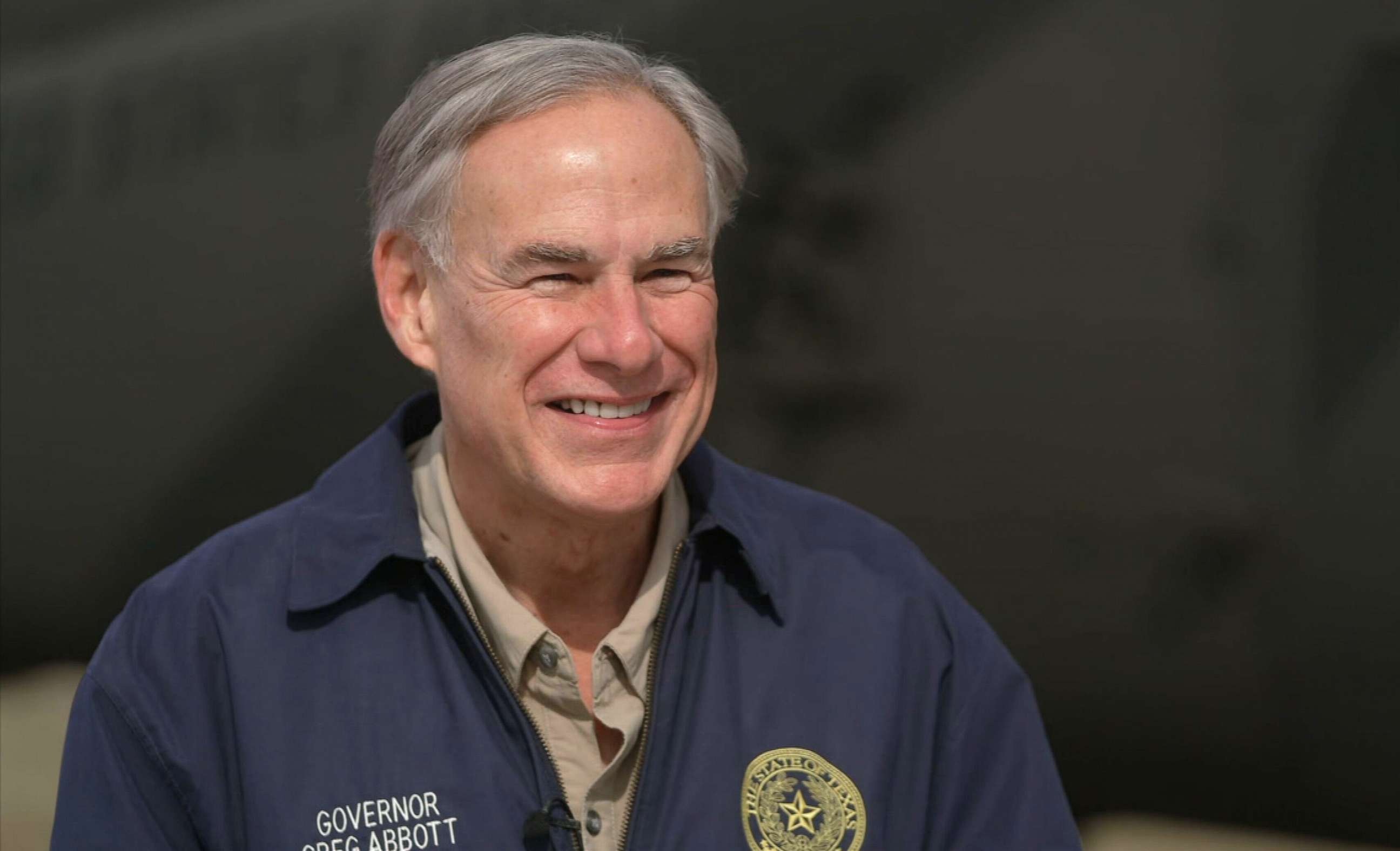 PHOTO: Texas Governor Greg Abbott interviewed by ABC News reporter Martha Raddatz.