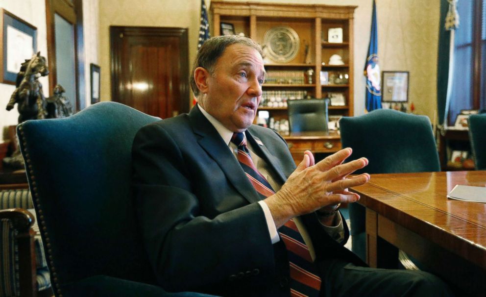 PHOTO: Utah Gov. Gary Herbert speaks during an interview at the Utah state Capitol, in Salt Lake City on March 8, 2018.