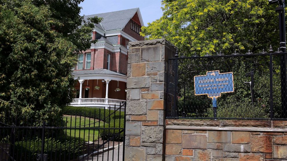 PHOTO: The New York State governor's residence, is seen after an independent inquiry showed that New York Governor Andrew Cuomo sexually harassed multiple women and violated federal and state laws, in Albany, New York, Aug. 3, 2021.