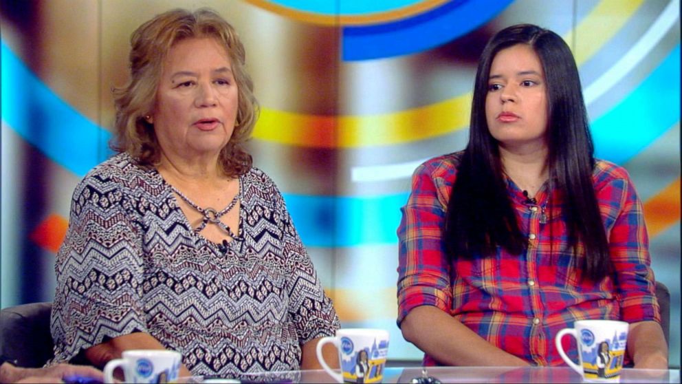 PHOTO: Kristene Chapa, left, accompanied by her mother Grace Chapa, opened up about a 2012 attack in Texas that killed her girlfriend on "The View," Oct. 29, 2019.