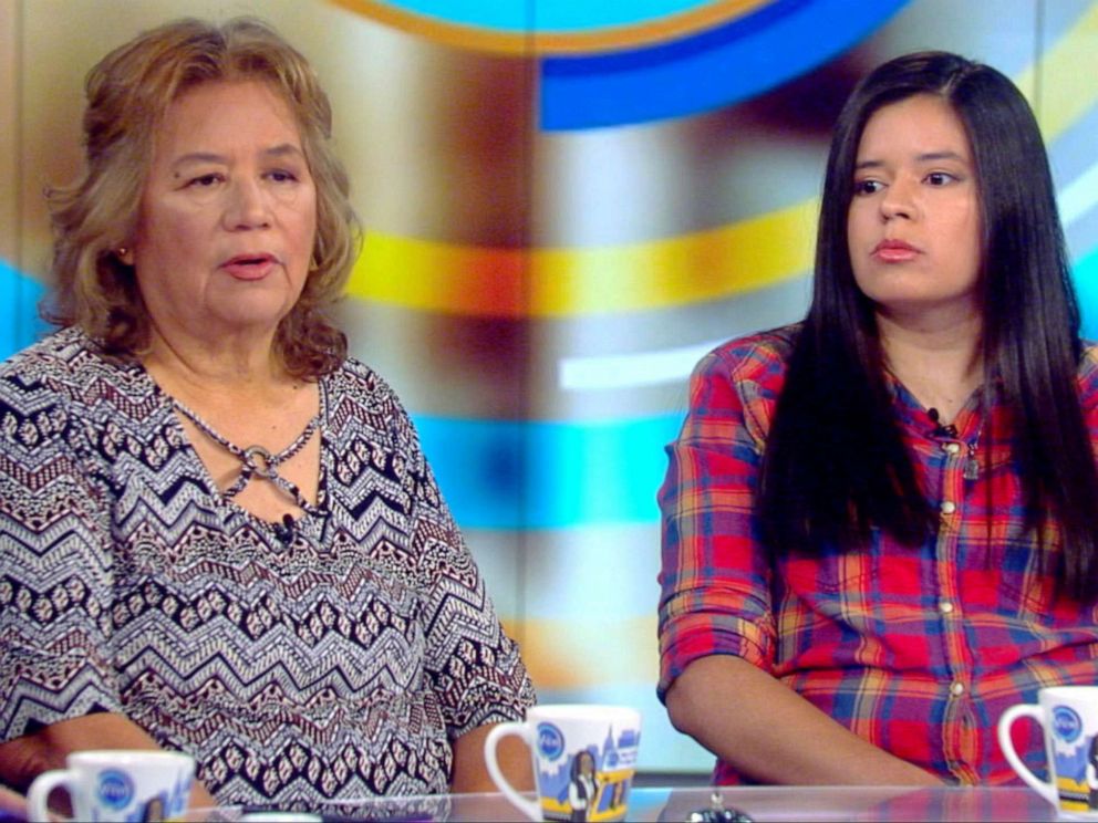 PHOTO: Kristene Chapa, left, accompanied by her mother Grace Chapa, opened up about a 2012 attack in Texas that killed her girlfriend on The View, Oct. 29, 2019.
