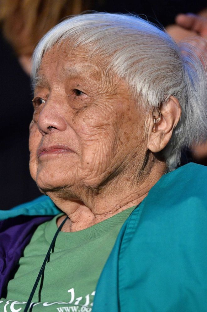 PHOTO: Documentary subject Grace Lee Boggs speaks on stage at the "American Revolutionary" premiere during the 2013 Los Angeles Film Festival at American Airlines Theater on June 16, 2013 in Los Angeles.