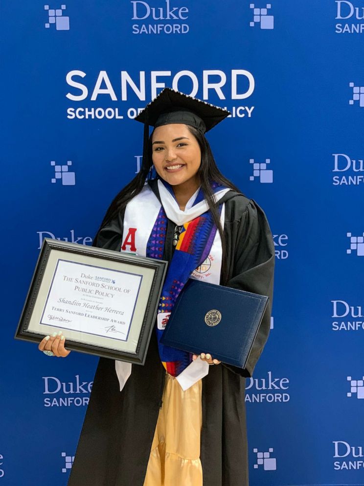 PHOTO: Shandiin Herrera pictured at Duke University graduation in 2019. 