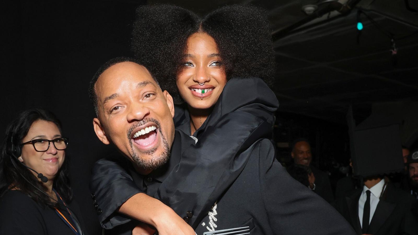 PHOTO: Will Smith and Willow Smith backstage at the 67th Annual GRAMMY Awards, Feb. 2, 2025, in Los Angeles.