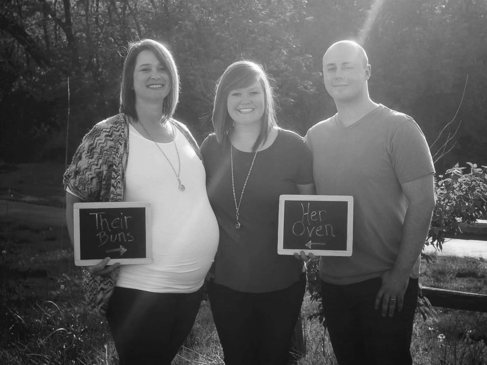 Micaela Johnsons mother, Sheila Gump, left, is acting a surrogate for her twins.