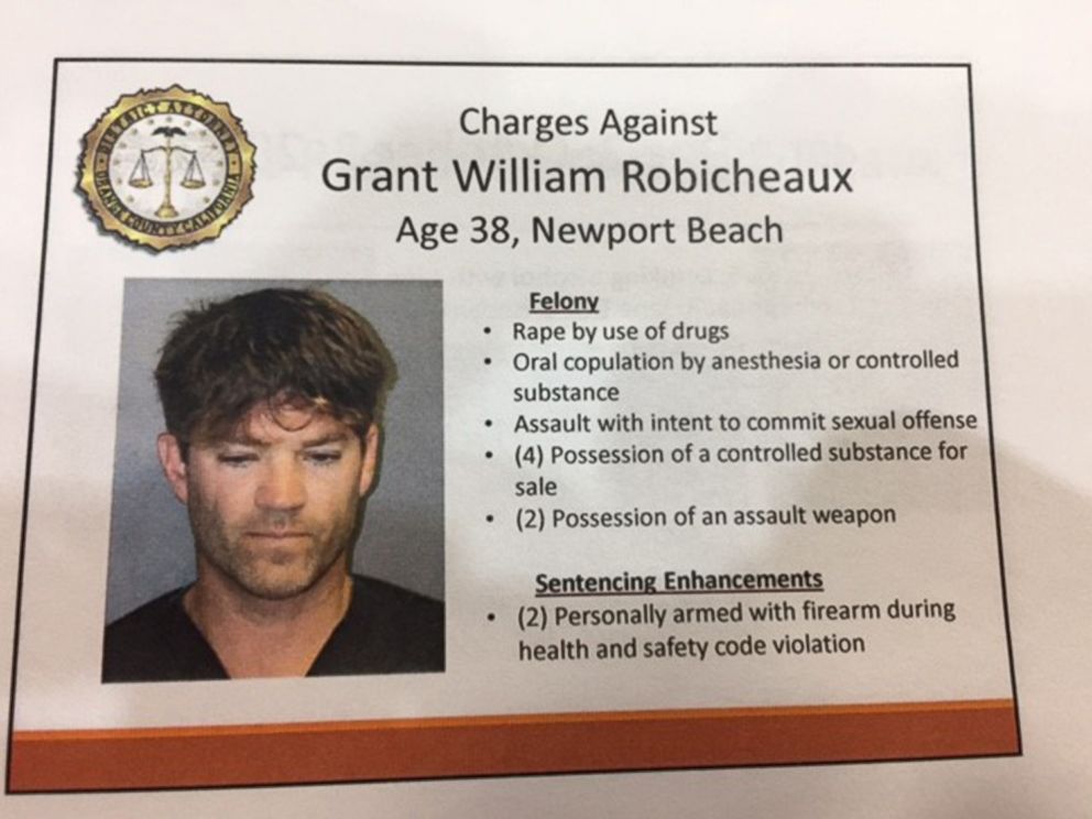 PHOTO: Accused rapist Grant William Robicheaux of Newport Beach, Calif., is pictured in an undated handout from the Orange County District Attorney.