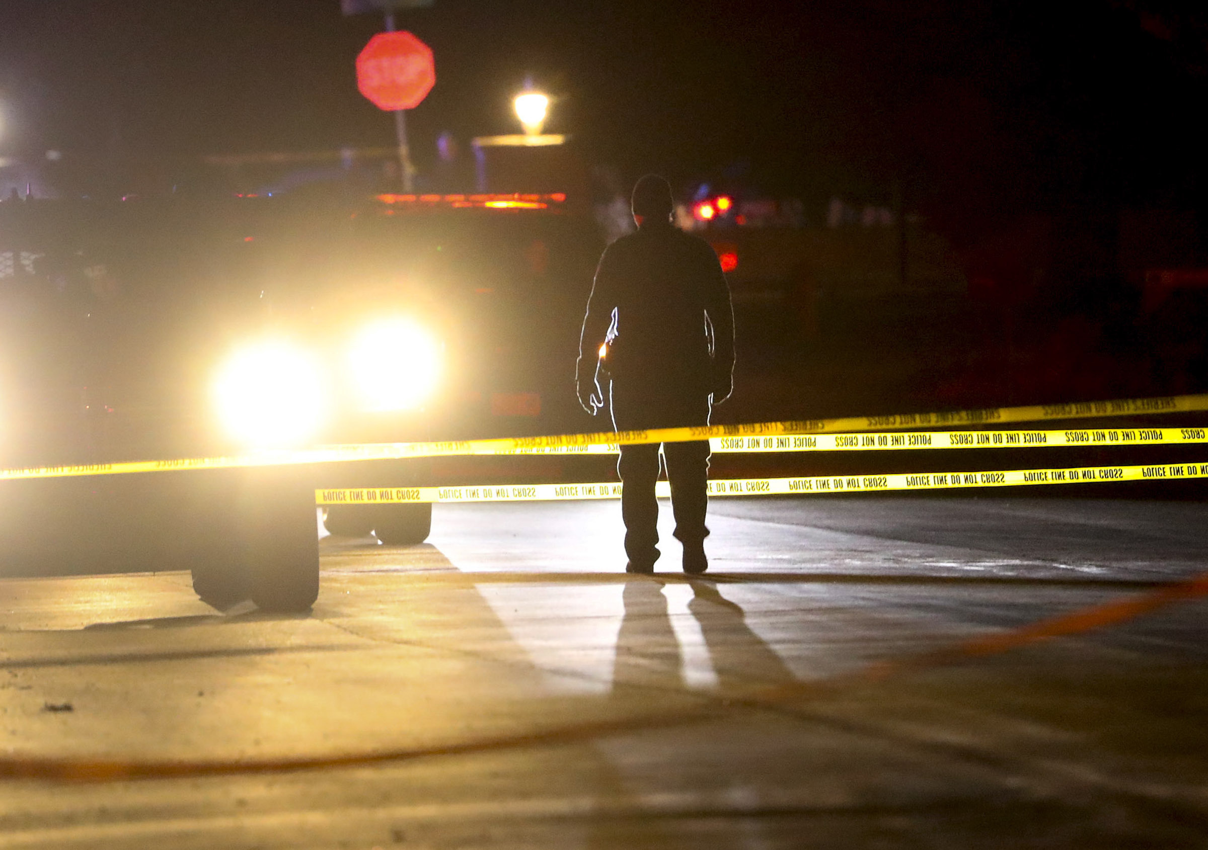 PHOTO: Police investigate after four people were killed and fifth person was injured in a shooting at a Grantsville, Utah, home, Jan. 17, 2020.