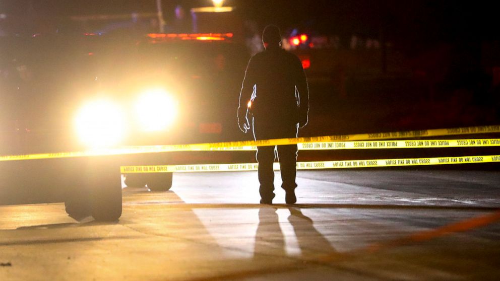 PHOTO: Police investigate after four people were killed and fifth person was injured in a shooting at a Grantsville, Utah, home, Jan. 17, 2020.
