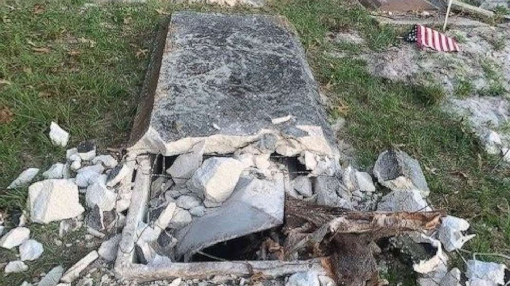 PHOTO: On Dec. 6, 2020, four graves at the Edgewood Cemetery in Mount Dora, Florida, were discovered to have been disturbed and, according to the Polk County Sheriff’s Office, a crowbar had been used to remove the lids of the tombs.