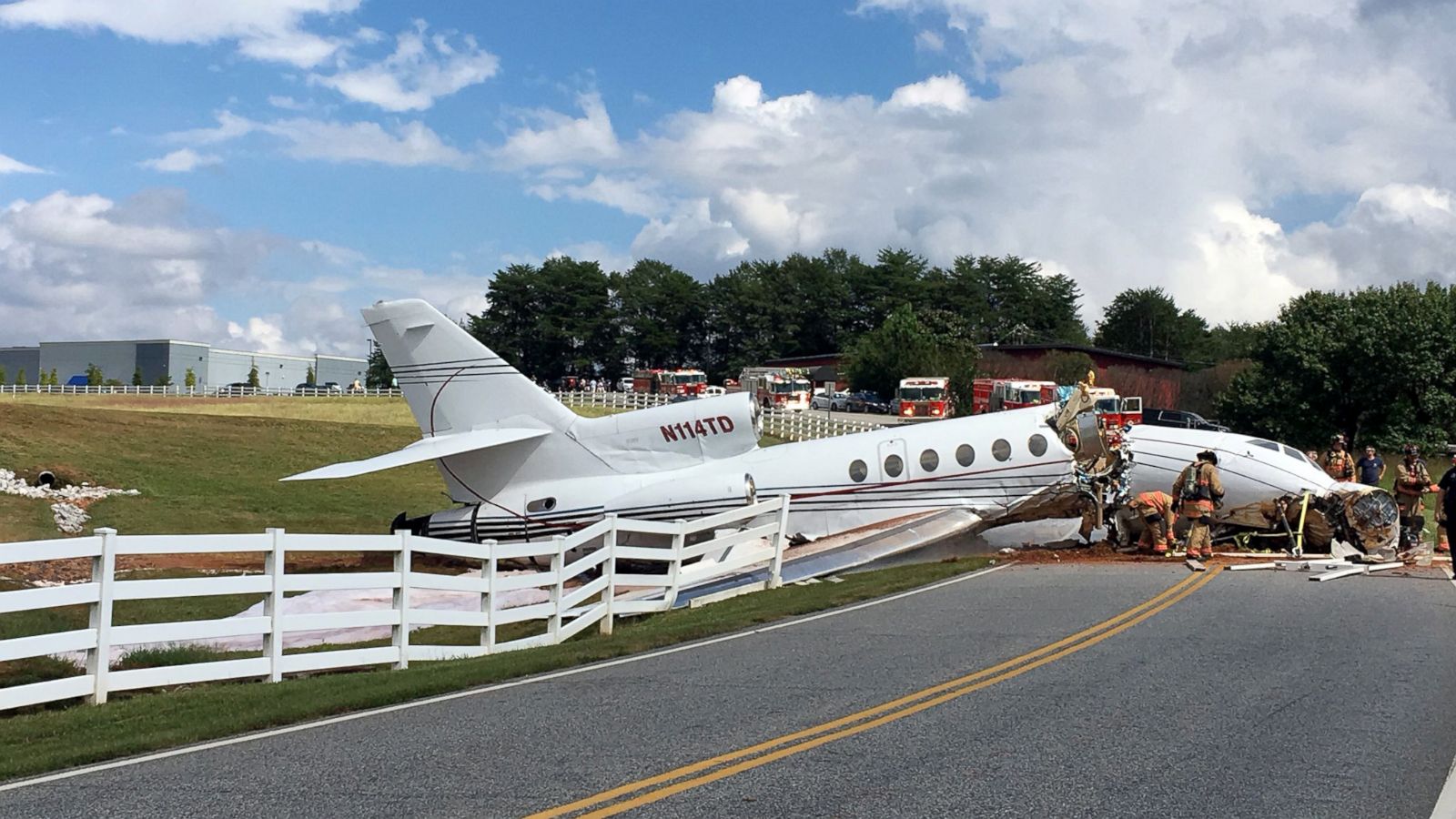 2 killed after plane goes off airport runway and catches fire in