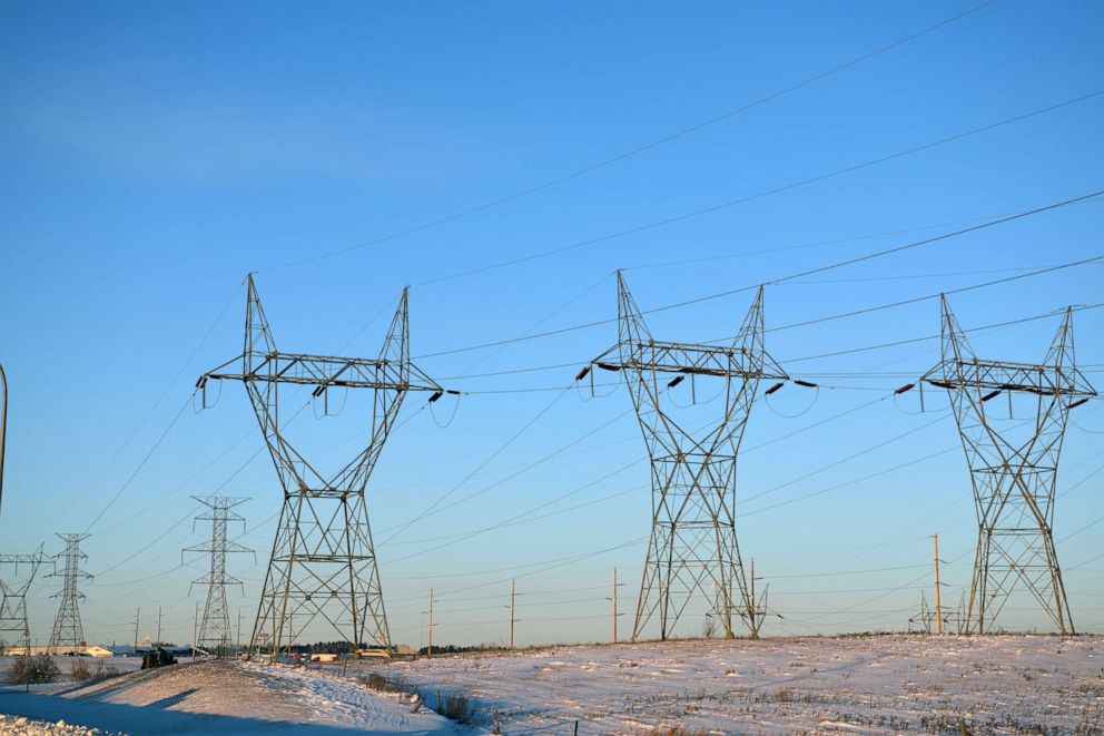 PHOTO: Transmission towers in Bismarck, North Dakota.