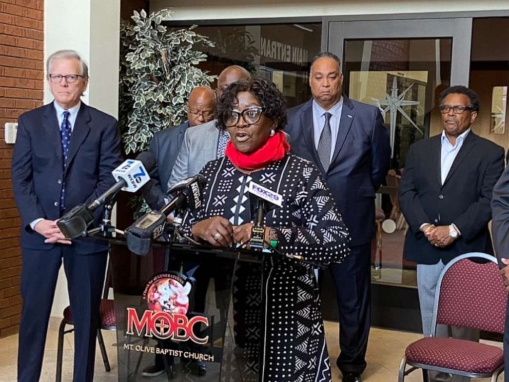 PHOTO: New York Assembly Majority Leader Crystal Peoples-Stokes speaks at a press conference on Oct. 6, 2022, urging New York Gov. Kathy Hochul to sign the Grieving Families Act. 