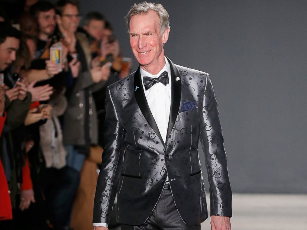 PHOTO: Bill Nye walks the runway at the Nick Graham NYFW Mens F/W 17 show on Jan. 31, 2017 in New York.