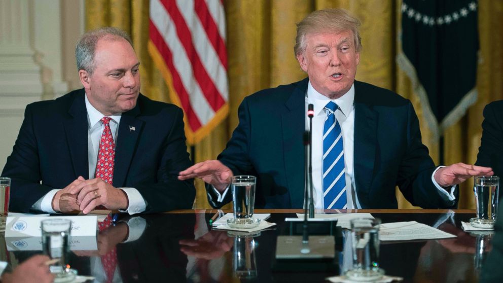PHOTO: Rep. Steve Scalise during a March 7, 2017 meeting with President Donald Trump at the White House in Washington, D.C.