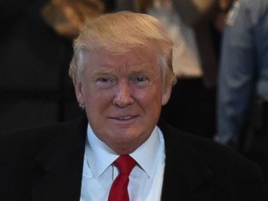 PHOTO: Donald Trump leaves after a meeting at the New York Times, Nov. 22, 2016, in New York.