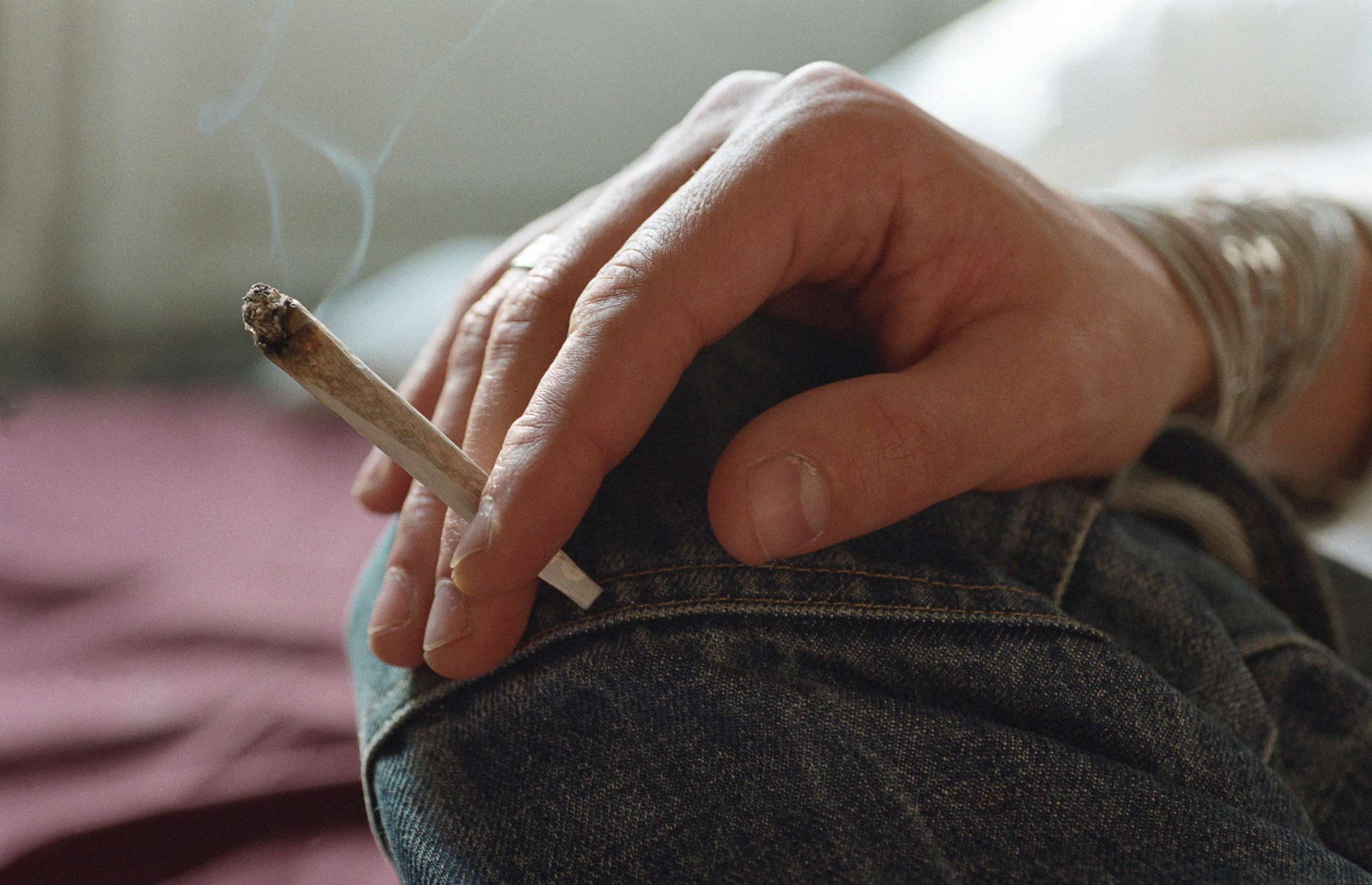 PHOTO: A man smokes marijuana in an undated stock photo. 