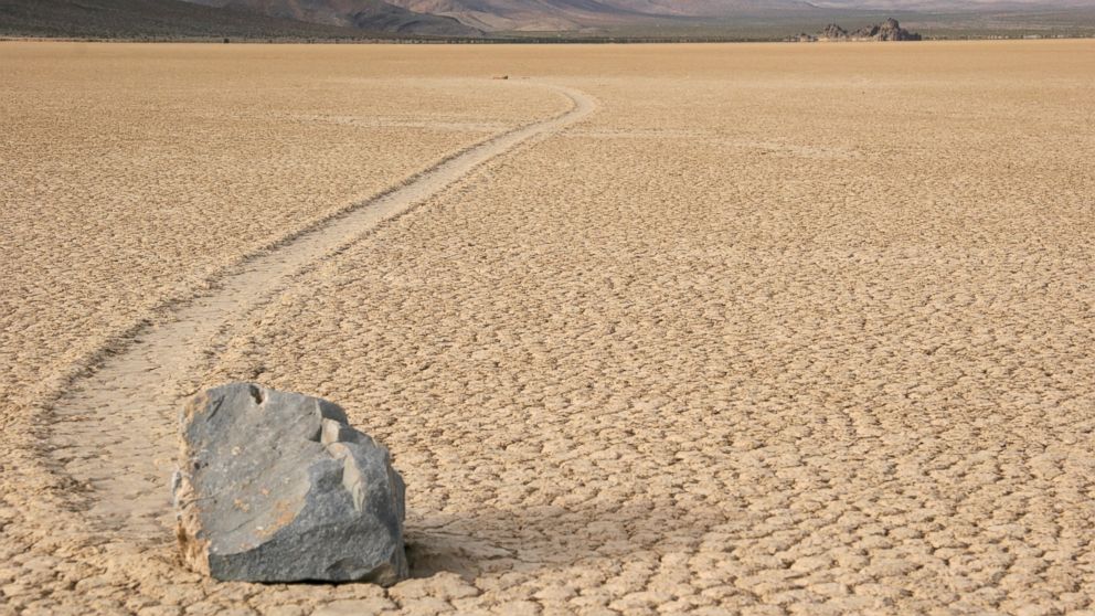 The movement of the sliding rocks in Death Valley has been attributed to hi...