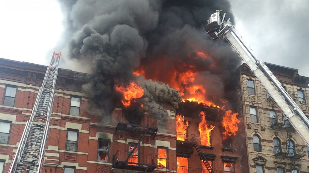 A building located at 121 Second Avenue in the East Village, NY, collapsed after it was rocked by an explosion and seven-alarm fire, March 26, 2015.
