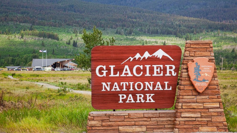 PHOTO: An entrance sign to Glacier National Park in Montana is seen in an undated stock photo.