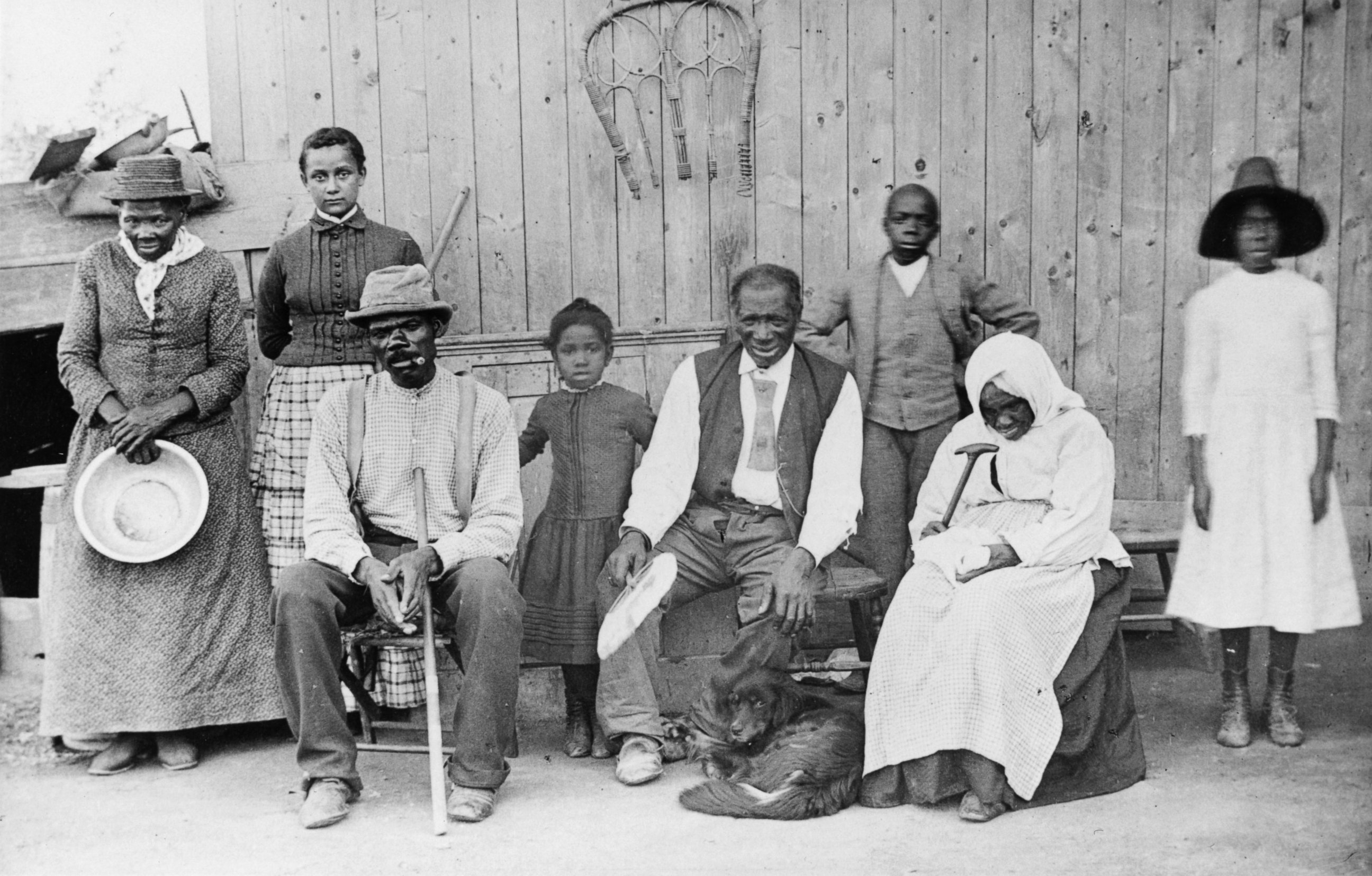 PHOTO: Abolitionist leader Harriet Tubman, far left, is pictured with friends and associates at the Auburn Home for the Aged and Indigent Negros, circa 1887.