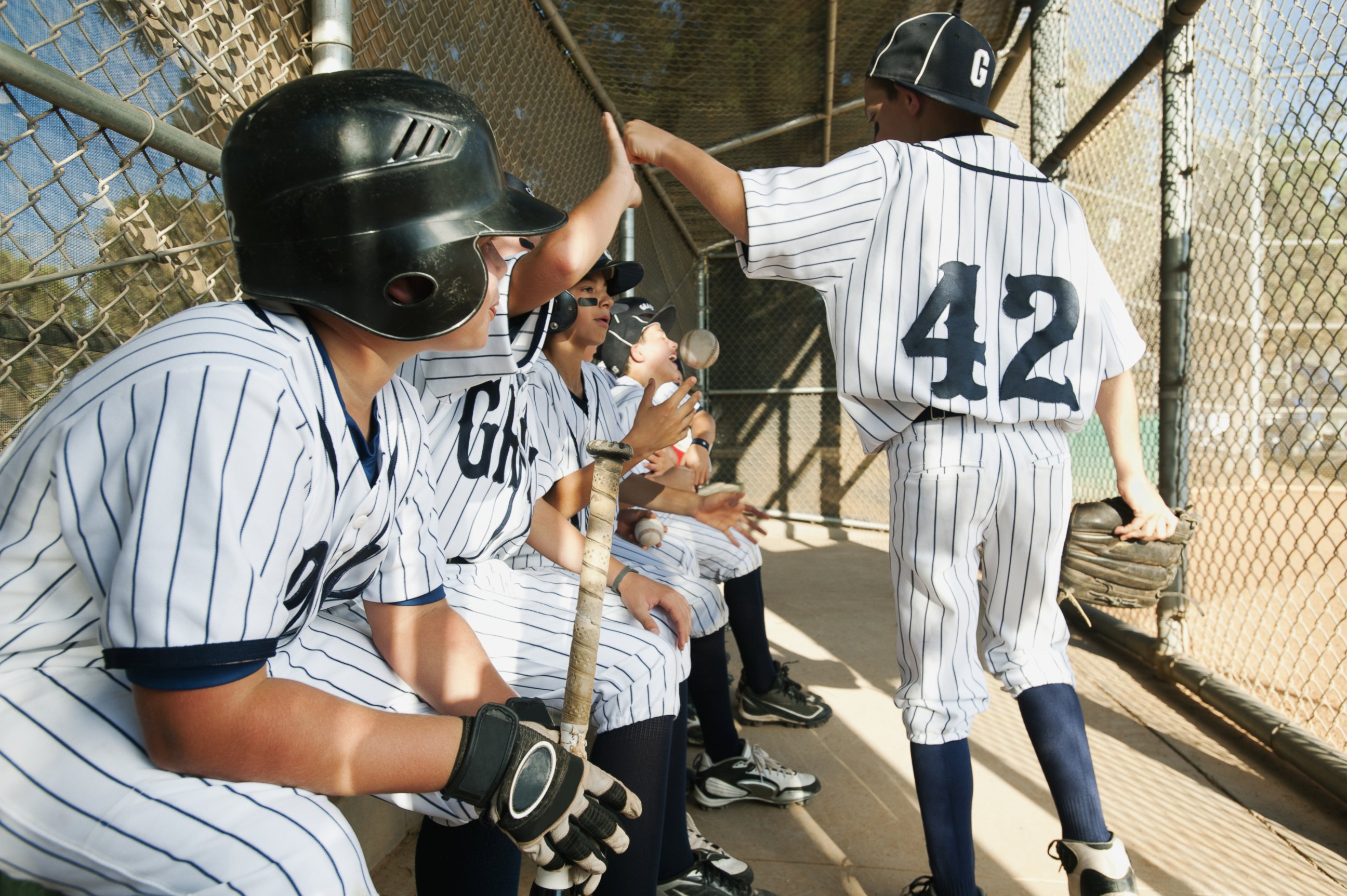 PHOTO: A Little League team sits in a dugout in this undated stock photo. 