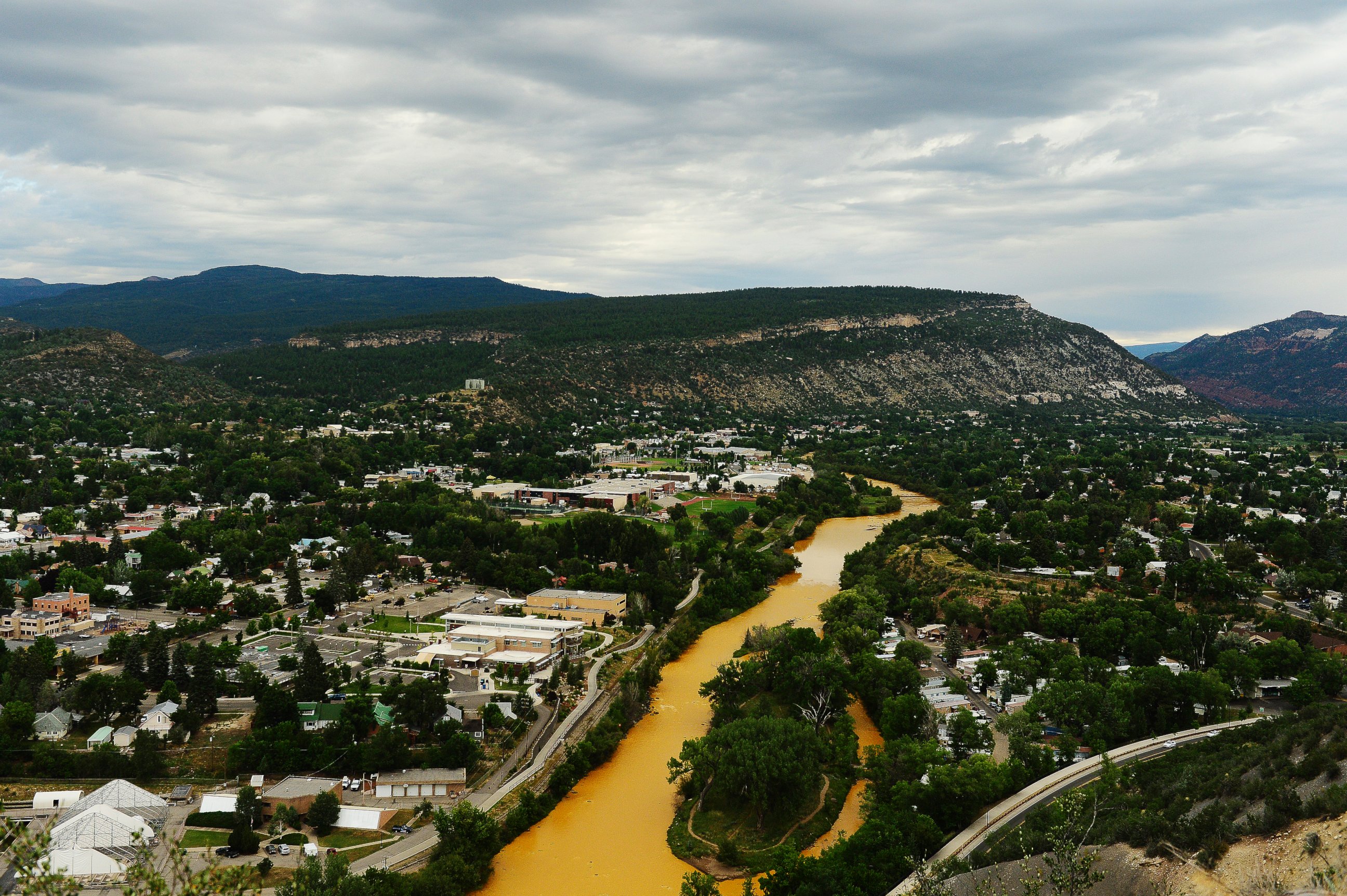 PHOTO: The Animas River flows through the center of Durango, Colo. on Aug. 7, 2015.