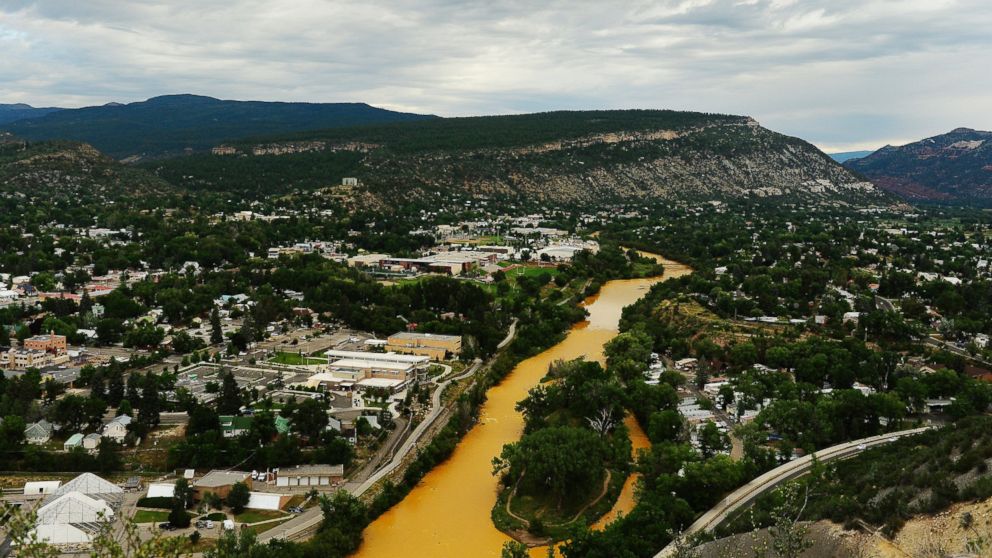 PHOTO: The Animas River flows through the center of Durango, Colo. on Aug. 7, 2015.