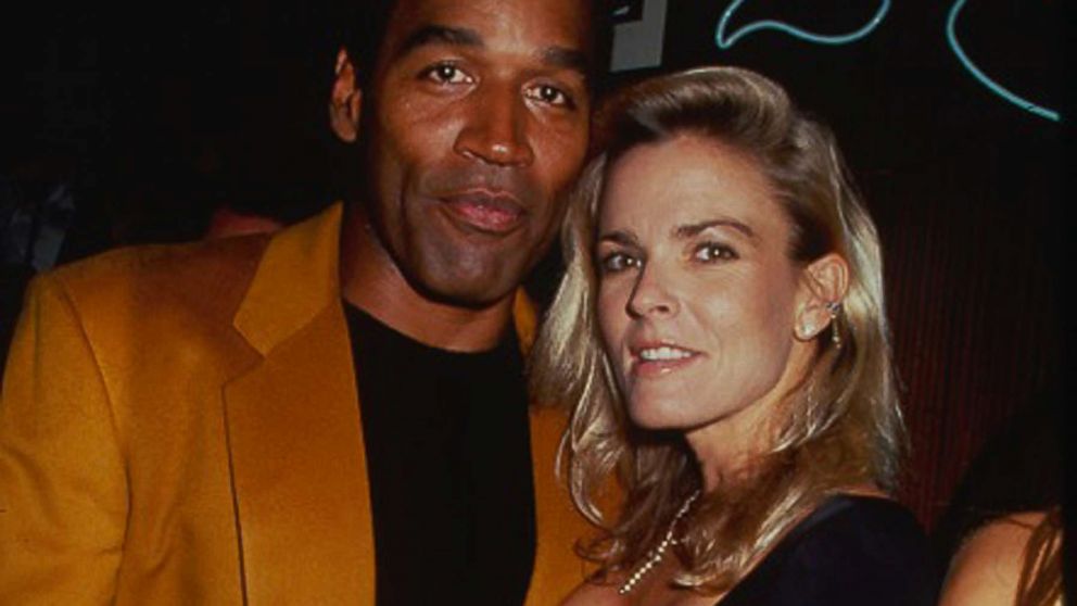 PHOTO: O.J. Simpson and his wife Nicole Brown Simpson attend a party at the Harley Davidson Cafe in New York City, circa 1993.