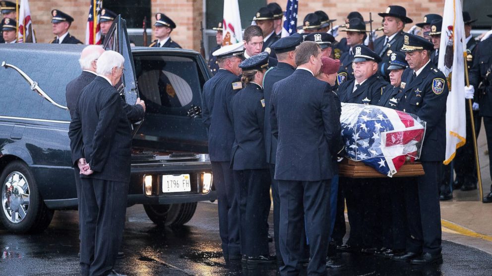 Mourners Line the Streets for Slain Fox Lake Cop's Funeral - ABC News