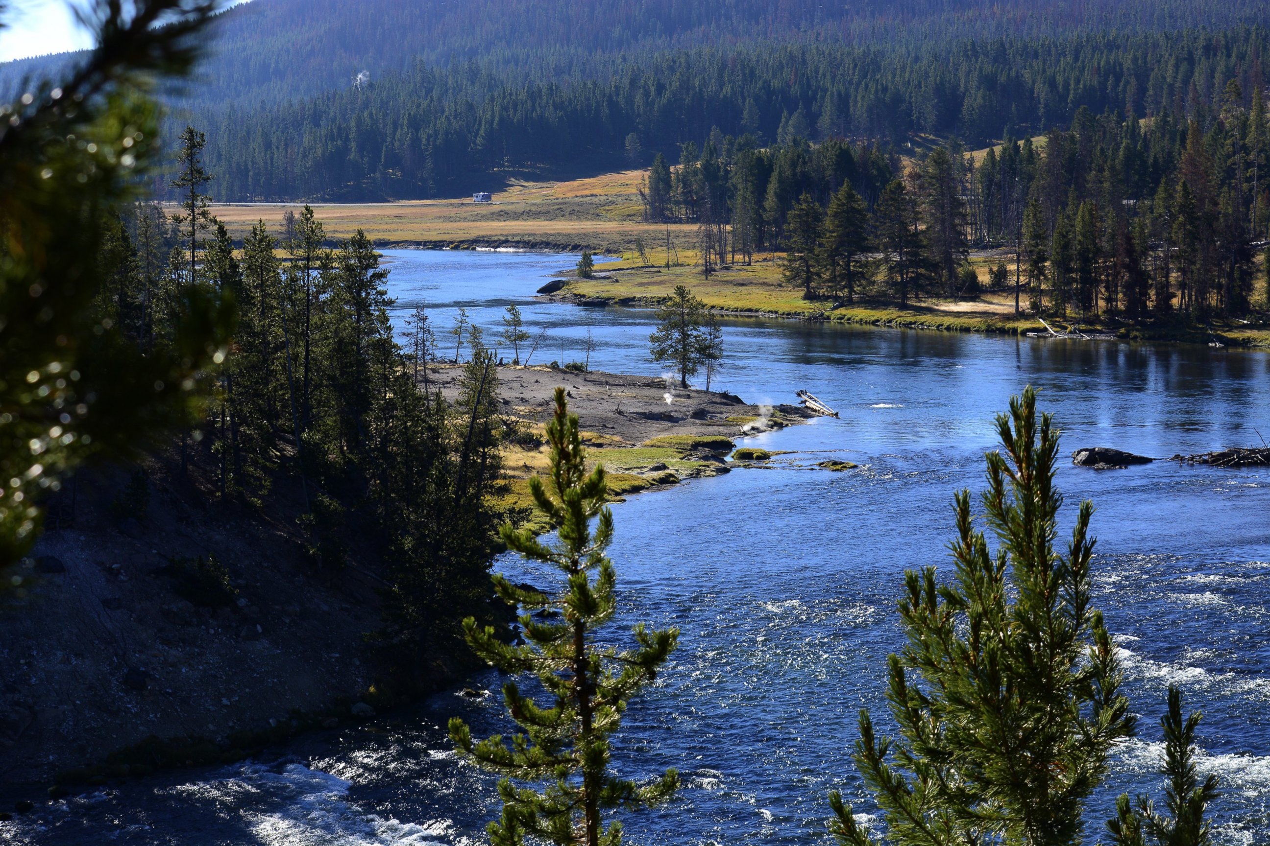 PHOTO: In this file photo, the Yellowstone River flows through Yellowstone National Park in Wyoming on September 25, 2014.
