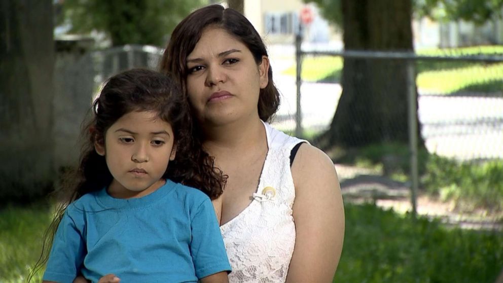 PHOTO: Jessica, a 22-year-old mother from Guatemala, she said was treated inhumanely by immigration officers after she crossed the border into Texas on May 22 and was separated from her 5-year-old daughter for days.