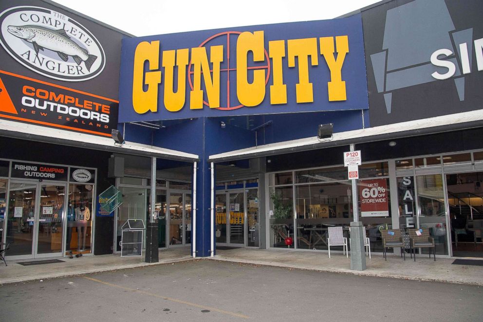 PHOTO: The Gun City store on the outskirts of Christchurch, March 18, 2019.