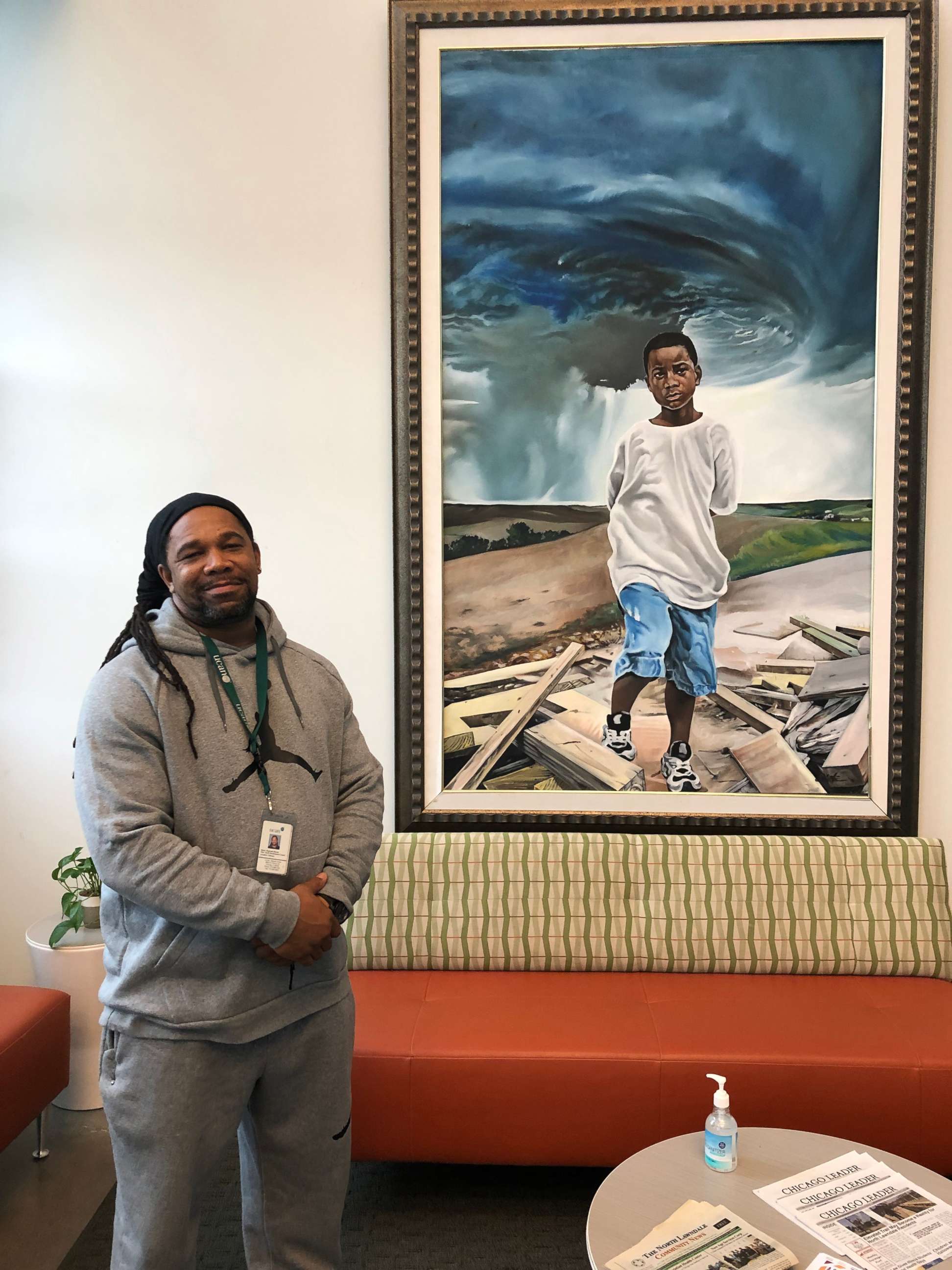 PHOTO: Reggie Woods, a violence interrupter on UCAN Chicago's gun violence prevention team, is pictured at the UCAN offices in Chicago.