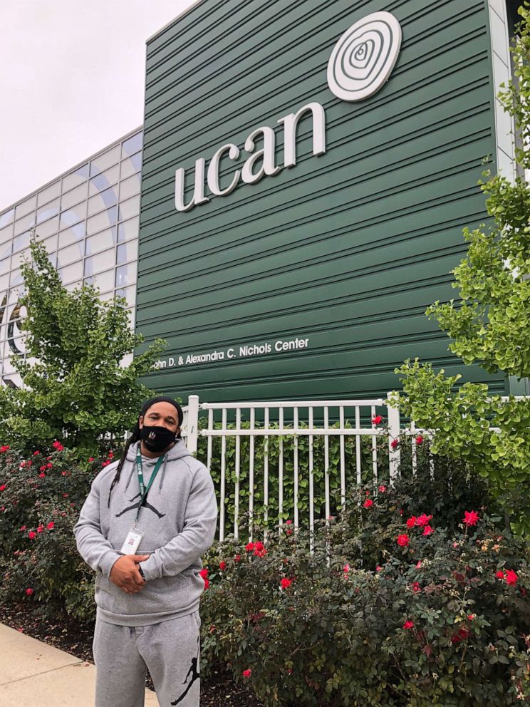 PHOTO: Reggie Woods is pictured outside the UCAN Chicago offices in Chicago.